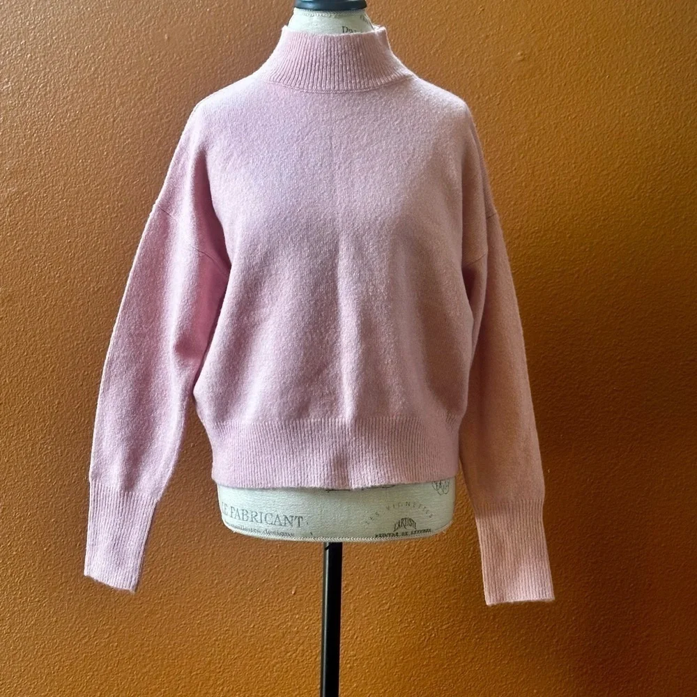 Sophie Rue High Neck Pink Sweater Size Medium New With Tags!